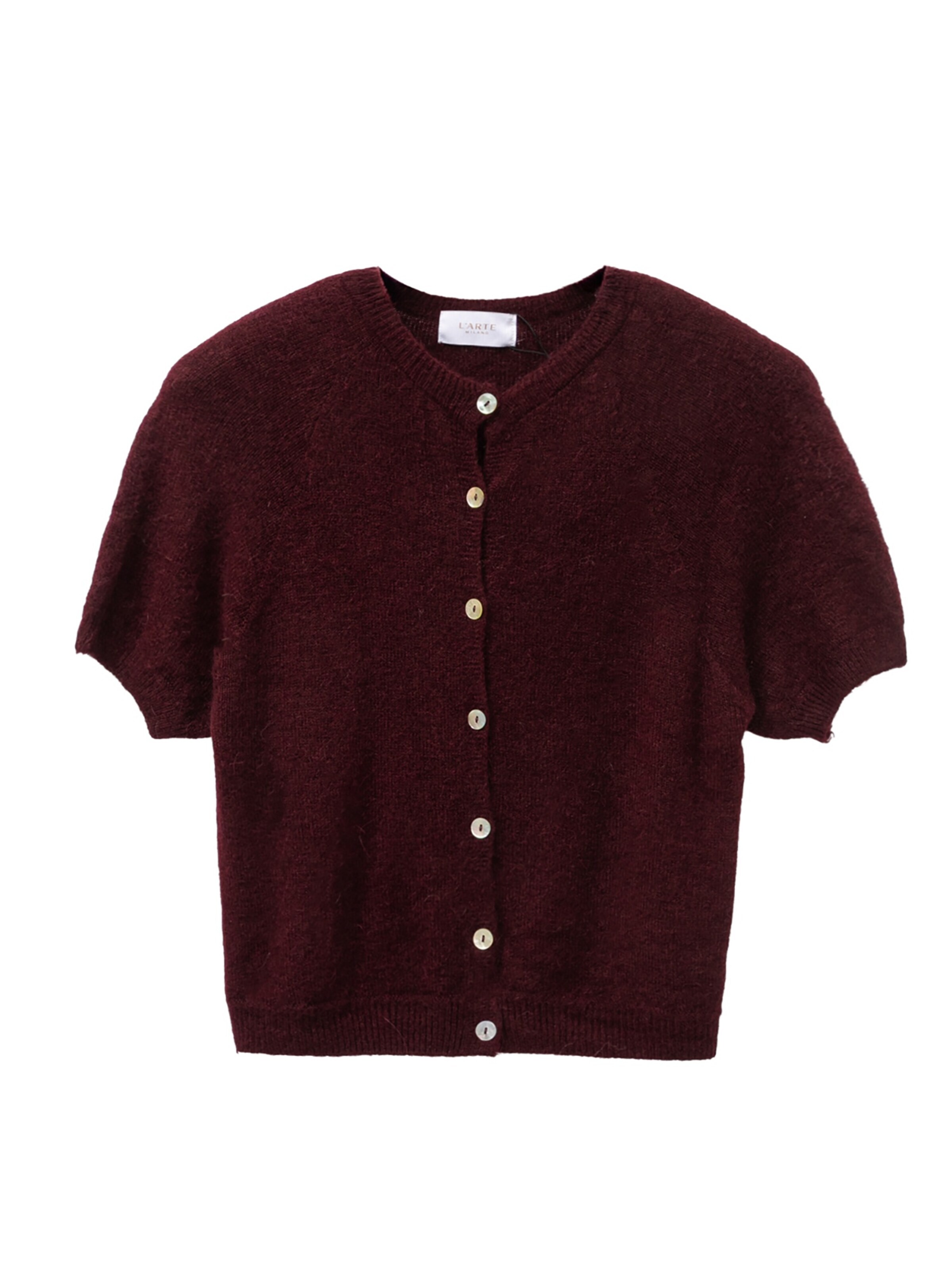 L'Arte Milano Knit cardigan in Red: front