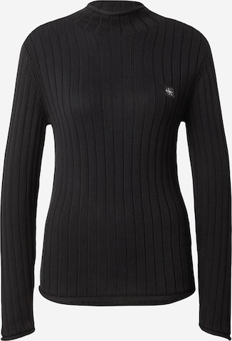 Pull-over Calvin Klein Jeans en noir : devant