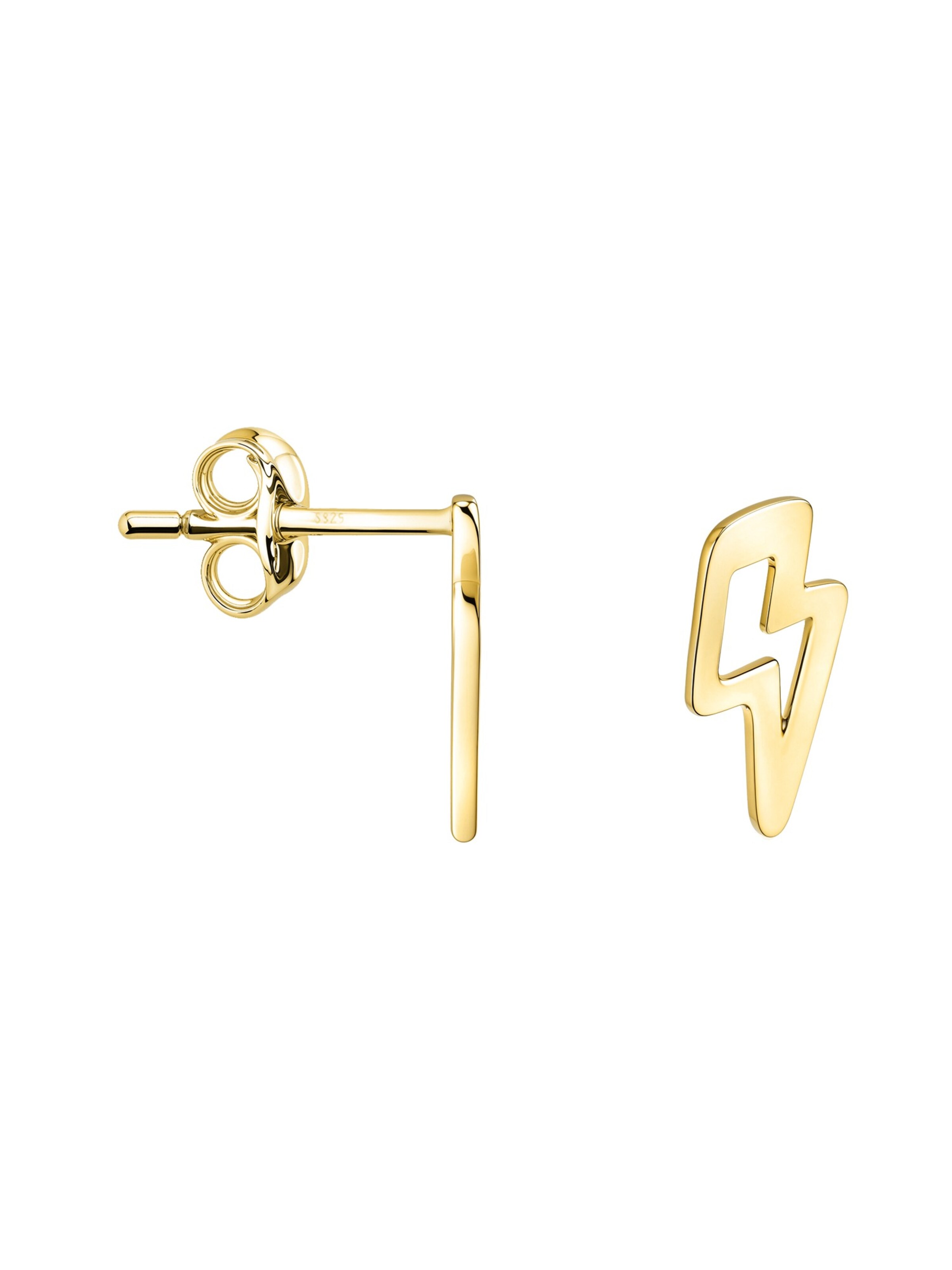 Sofia Milani Ohrringe 'Lightning'‌‌‌ in Gold: Vorderseite