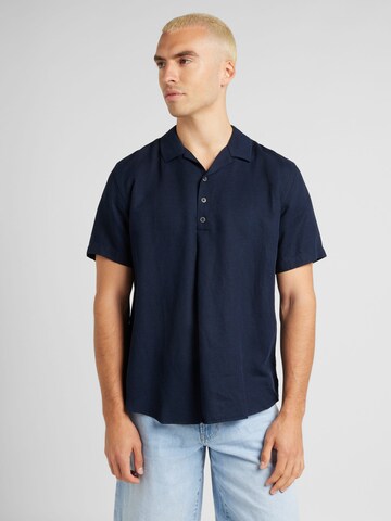 s.Oliver Comfort Fit Hemd in Blau: Vorderseite