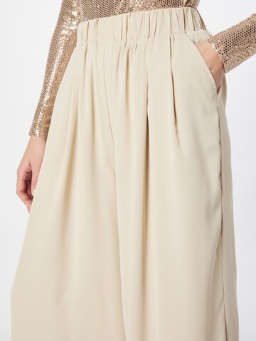 Misspap Wide leg Veckad byxa i beige