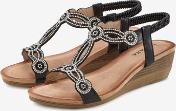 LASCANA Sandal i svart