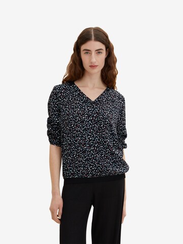 TOM TAILOR Blouse in Zwart: voorkant