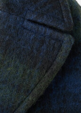 MANGO Between-Seasons Coat 'Scotish' in Blue