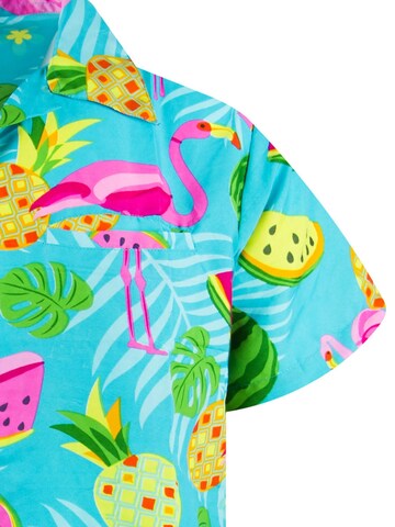 King Kameha Shirt 'Flamingo Melone' in Blauw