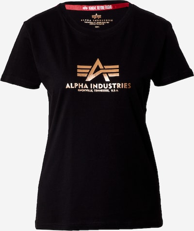 ALPHA INDUSTRIES Тениска в злато / черно, Преглед на продукта