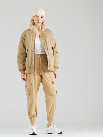 River Island Tapered Cargo trousers in Beige