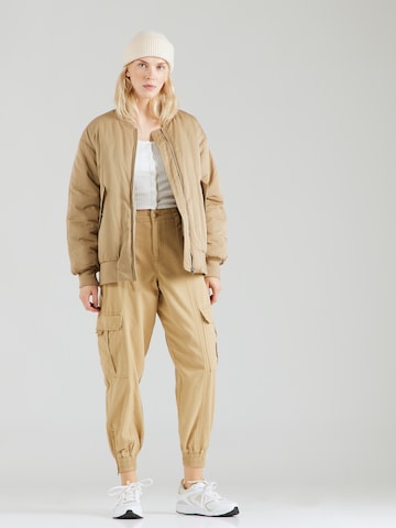 River Island - Tapered Calças cargo em bege