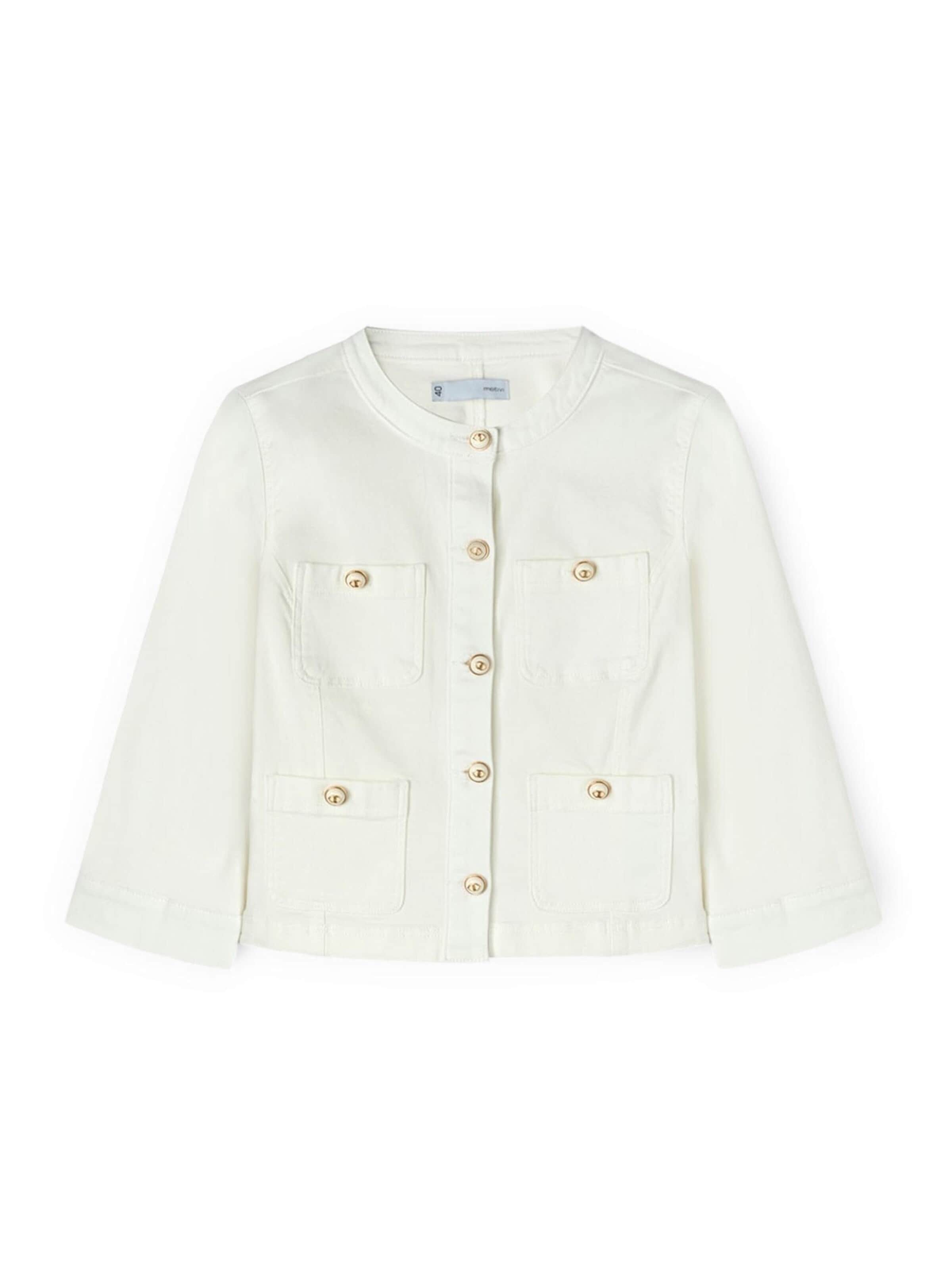 Veste mi-saison MOTIVI en blanc : devant