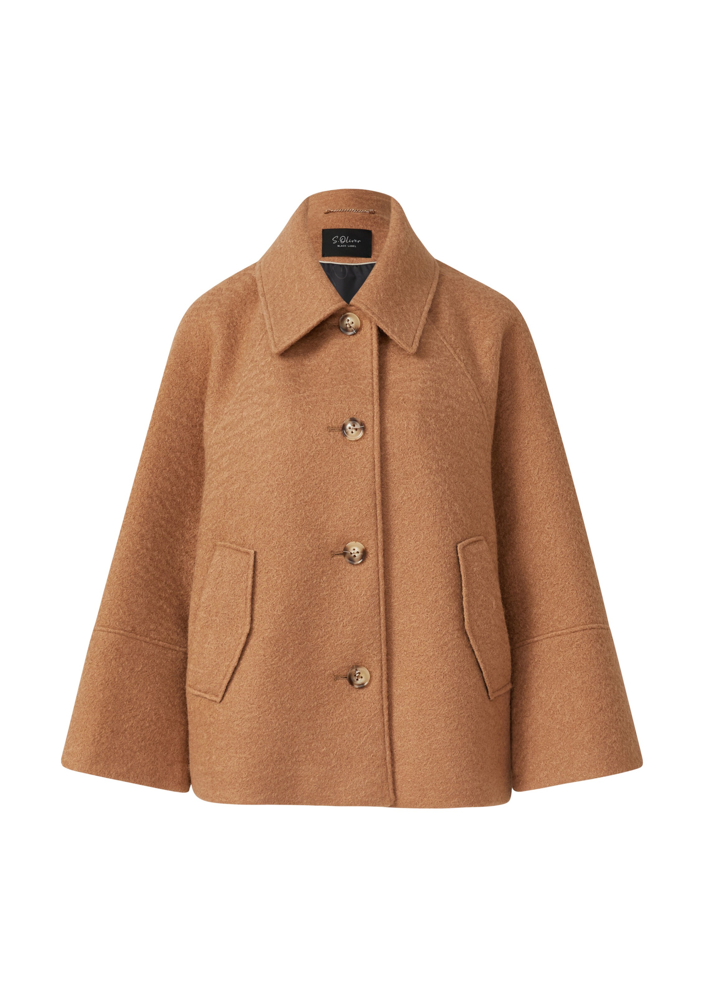s.Oliver BLACK LABEL Mantel in hellbraun, Produktansicht