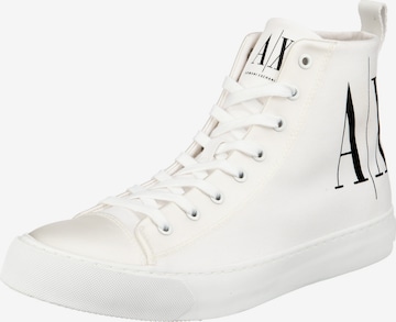 ARMANI EXCHANGE High-Top Sneakers in White: front