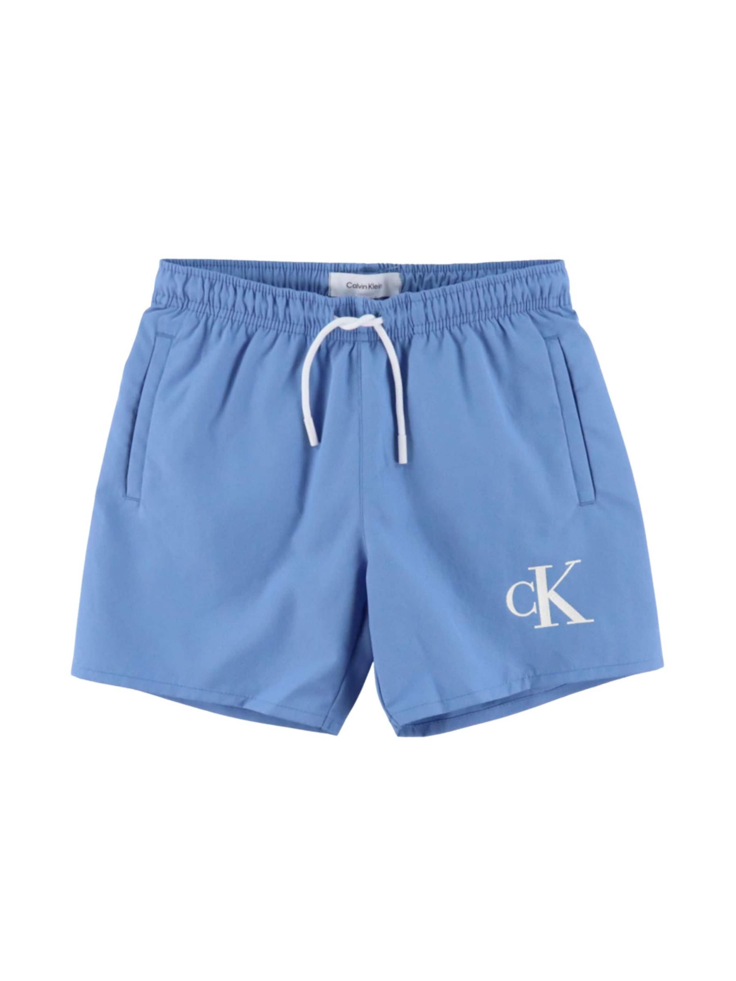 Shorts de bain 'MEDIUM DOUBLE WB' Calvin Klein Kids en bleu : devant