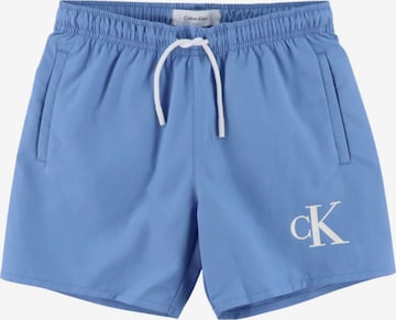 Shorts de bain 'MEDIUM DOUBLE WB' Calvin Klein Kids en bleu : devant