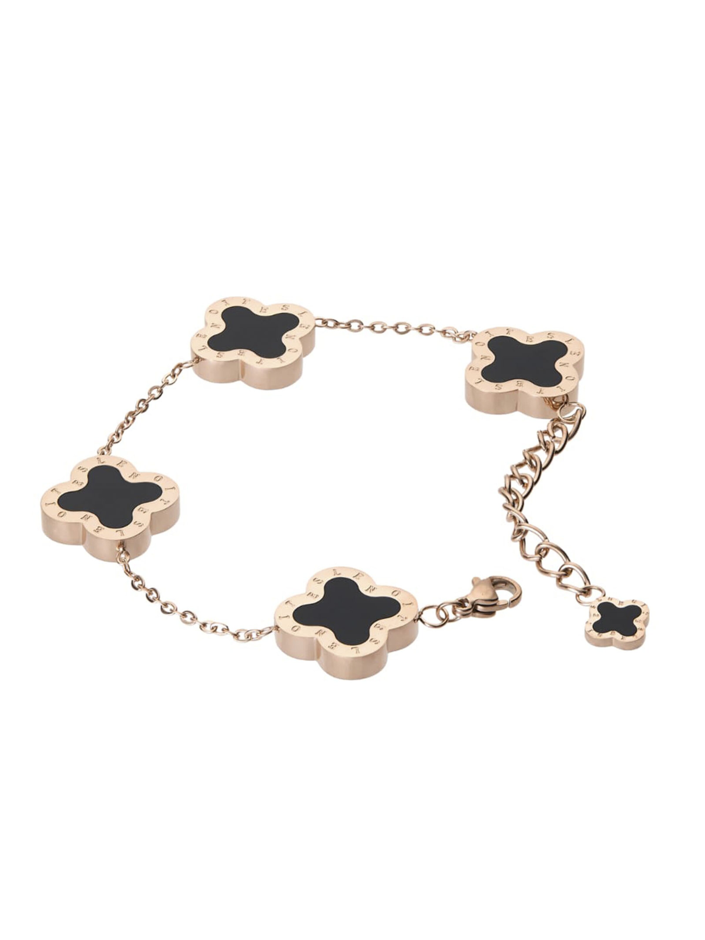 Bracelet 'Four-leaf Clover 18' Lenoites en or : devant
