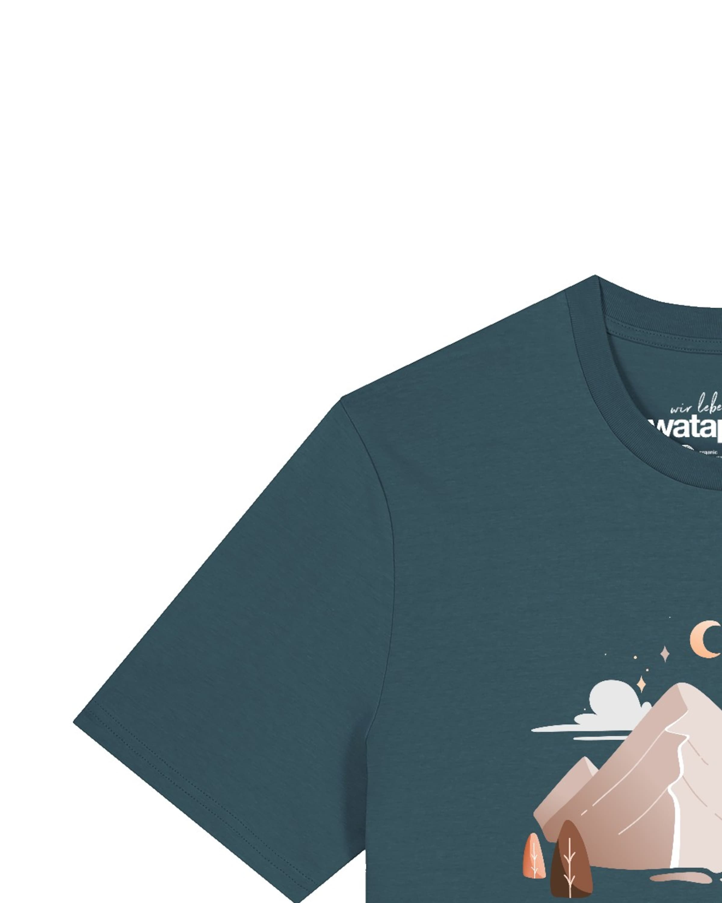 T-Shirt 'Night & Clouds' Watapparel en vert