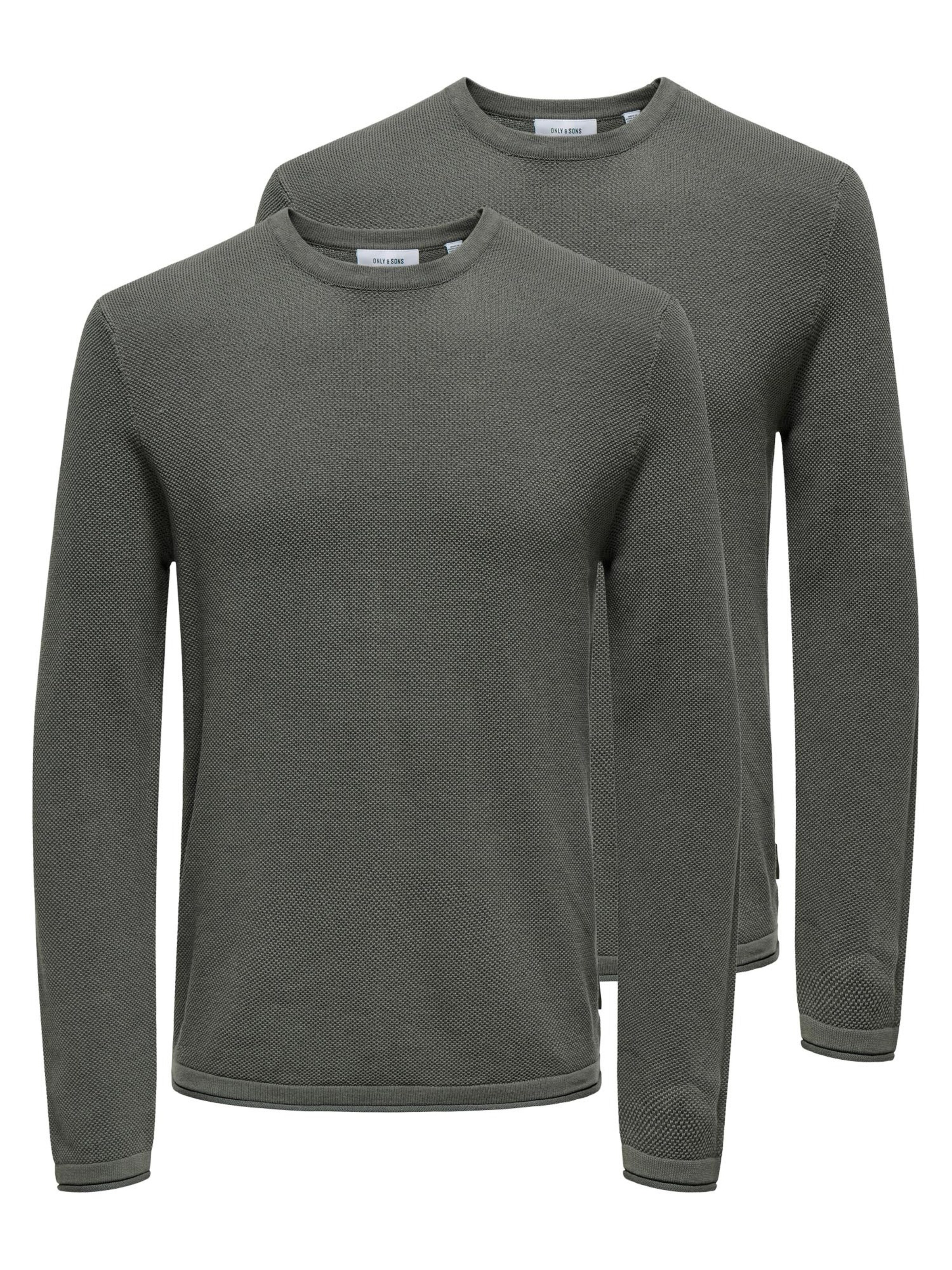 Only & Sons Sweater 'Felix' in Grey: front