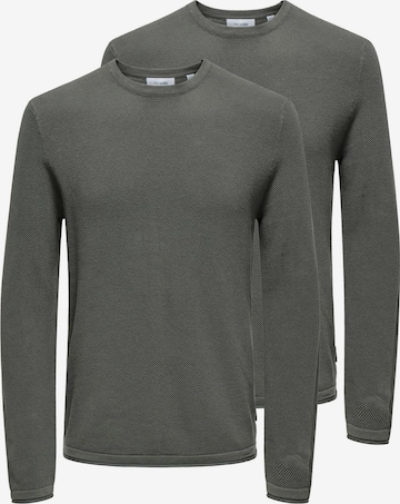 Only & Sons Sweater 'Felix' in Grey: front
