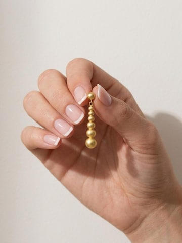 DNSK Copenhagen Øreringe 'SOLGERD Waterproof 18K Gold Plated Statement Earrings - Sanded Stainless Steel' i guld