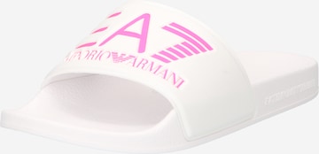 Flip-flops de la EA7 Emporio Armani pe alb: față