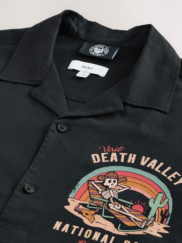 Next Regular fit Button Up Shirt in Black
