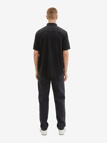 Regular fit Camicia di TOM TAILOR DENIM in nero