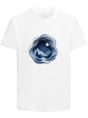 HUSKSWARE Shirt 'Herren T-Shirt mit abstraktem Grafikprint' in White: front