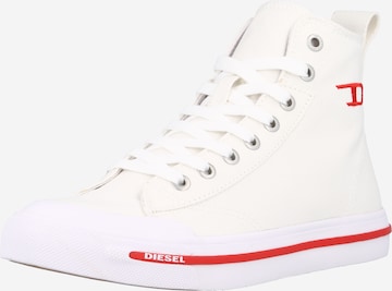 DIESEL - Sapatilhas altas 'S-Athos' em branco: frente