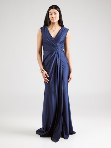 Unique Evening Dress in Blue: front