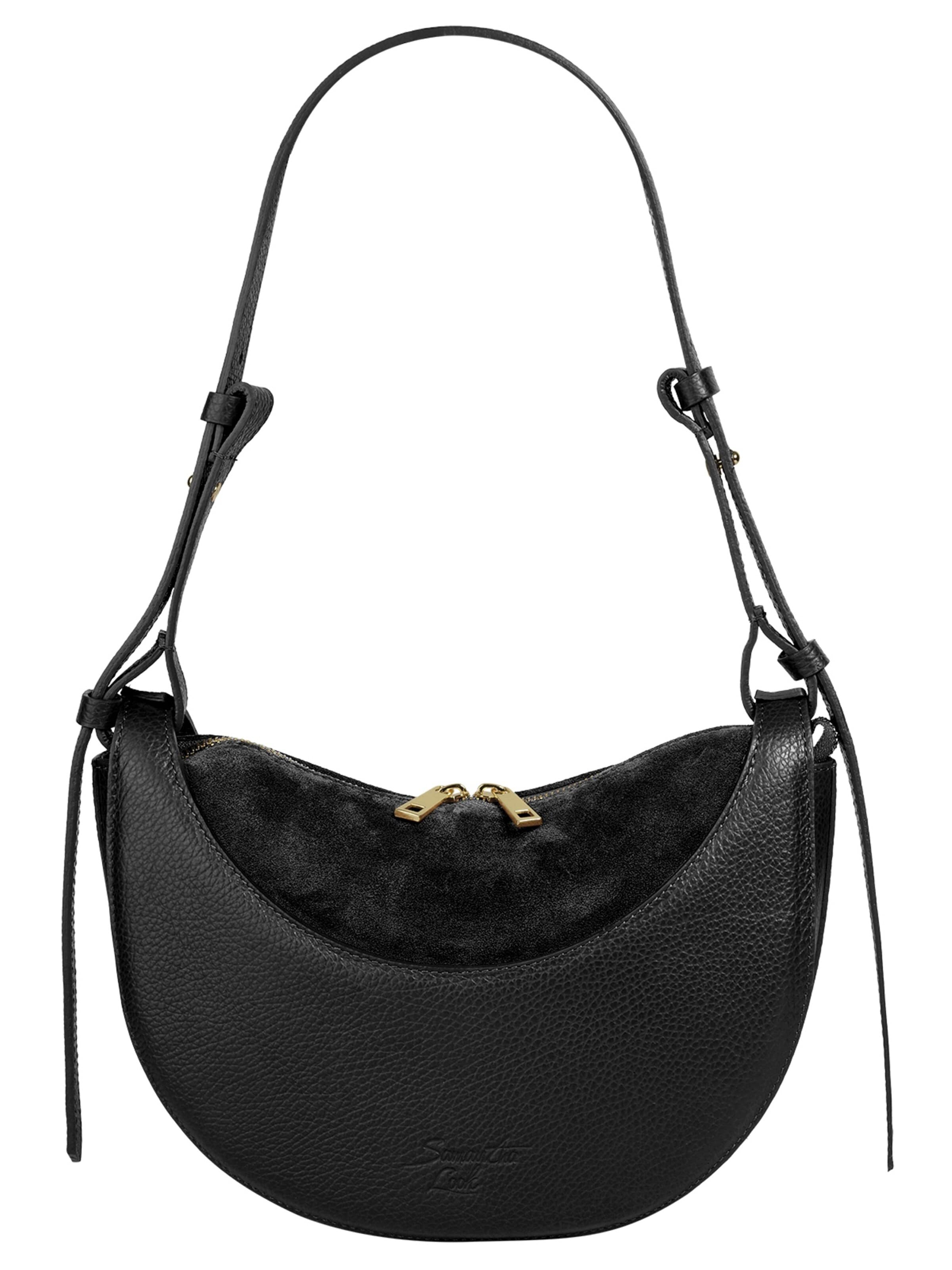 Samantha Look Crossbody Bag in Black: front