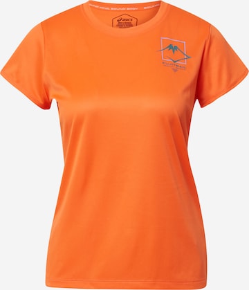 ASICS - Camiseta funcional 'Fujitrail' en naranja: frente