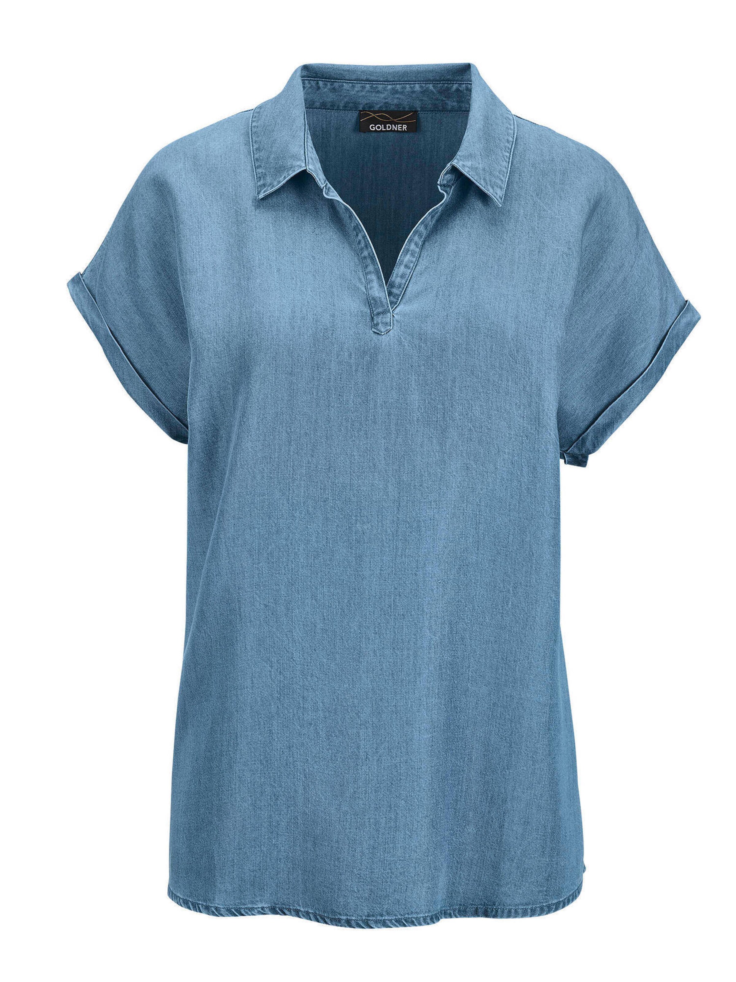 Goldner Blouse in Blauw: voorkant