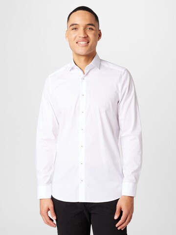 OLYMP Slim fit Button Up Shirt in White: front