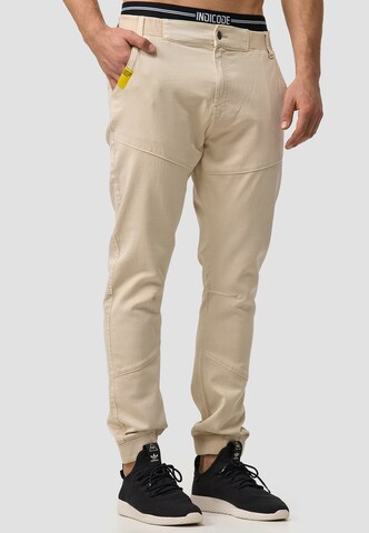 INDICODE JEANS Tapered Broek 'Zannes' in Beige