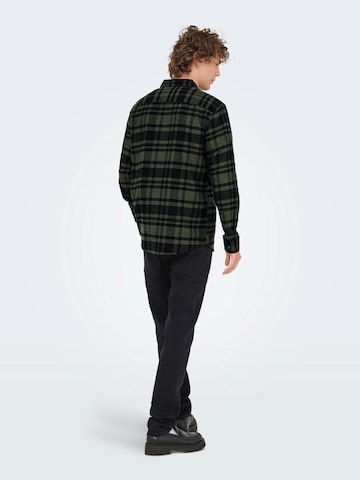 Only & Sons Slim Fit Paita 'ONSGUDMUND' värissä vihreä