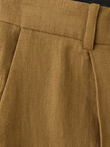 MANGO Wide leg Pressveckad byxa 'Tempoli' i grön