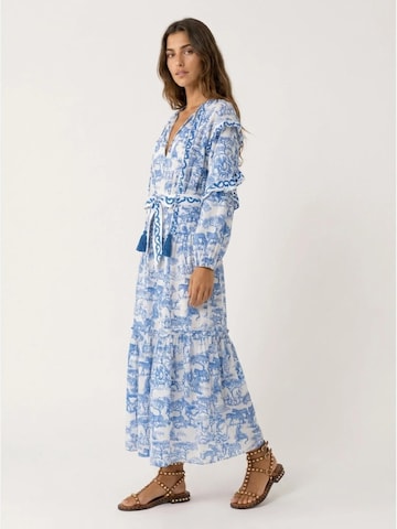 Miss June Jurk 'Robe Longue Francesca' in Blauw