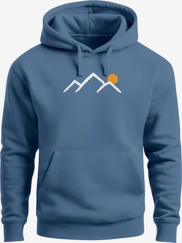 Neverless Sweatshirt 'Mountain Sun' in Blau: Vorderseite