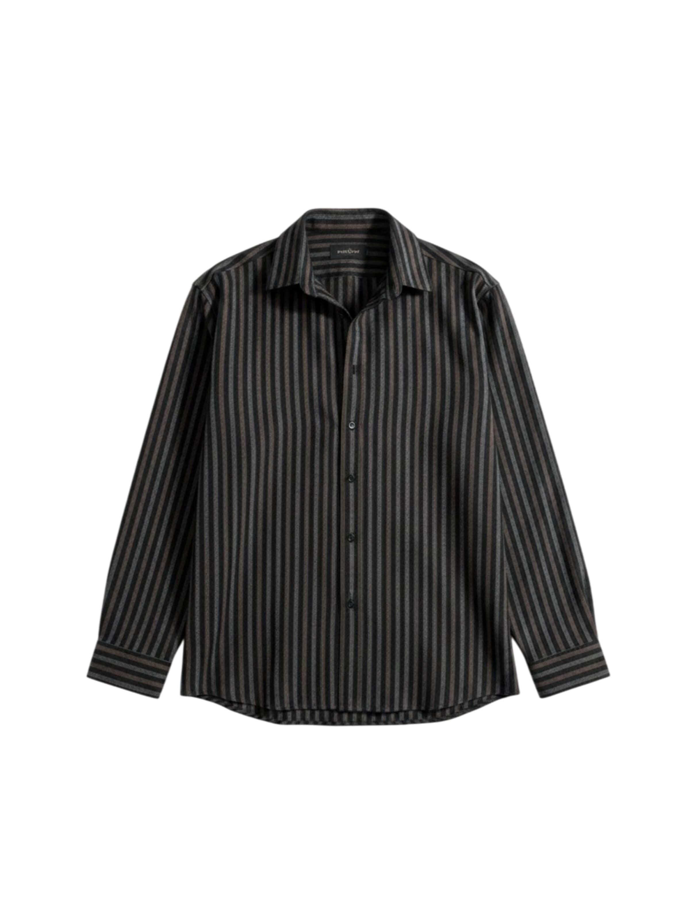 T-Shirt 'Thick Checked Winter Shirt - Brown' Kleidermafia en marron : devant