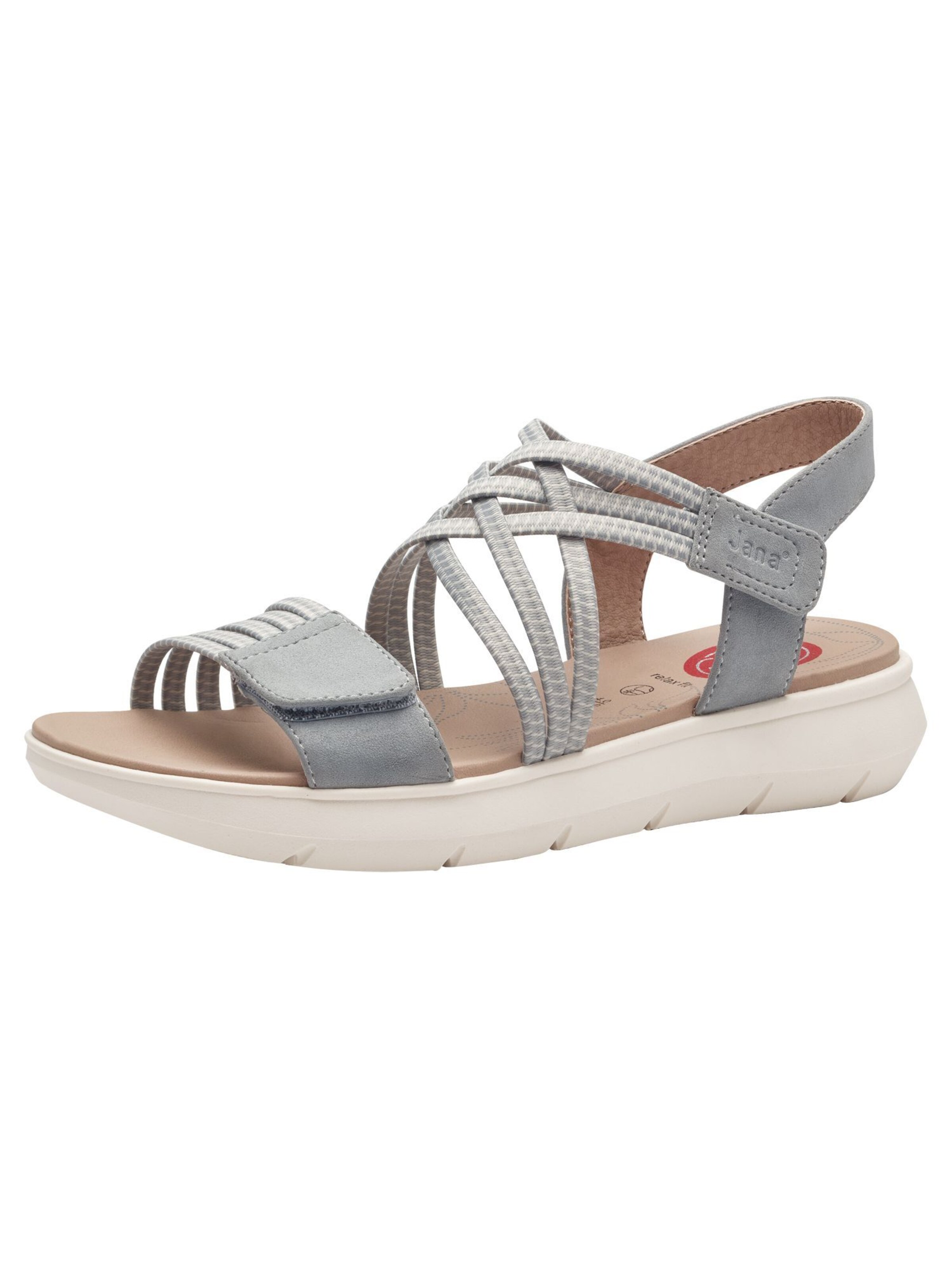 JANA Strap sandal in Grey: front
