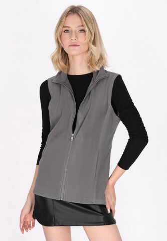 myMo ROCKS Bodywarmer in Grijs: voorkant
