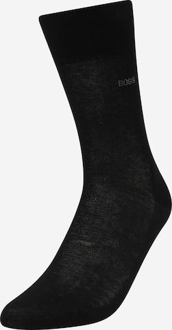 Chaussettes 'George' BOSS en noir : devant