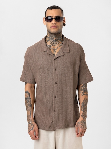 Dandalo Comfort fit Button Up Shirt 'Frans' in Brown: front