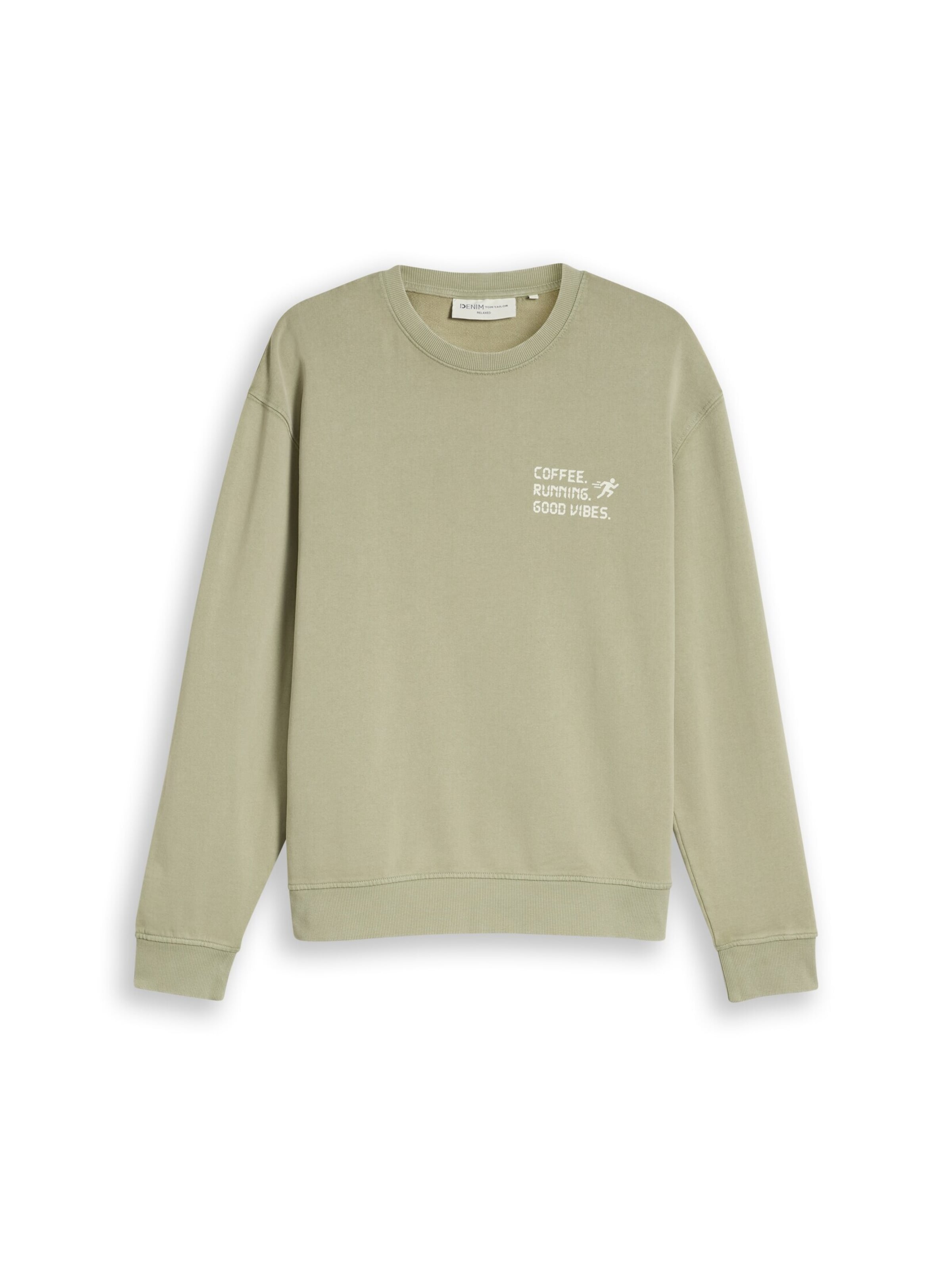 TOM TAILOR DENIM Sweatshirt in Grün: Vorderseite