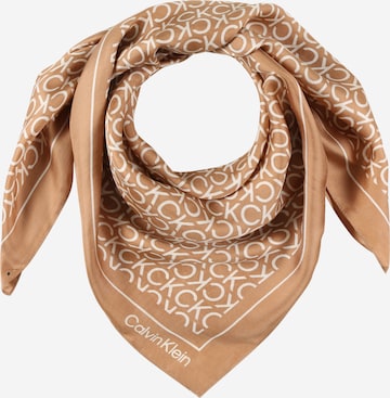 Foulard Calvin Klein en marron : devant