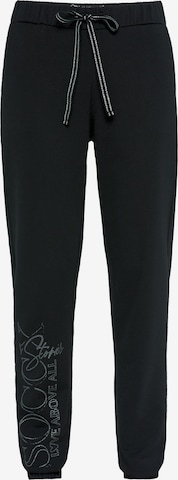 Soccx Regular Pants in Black: front