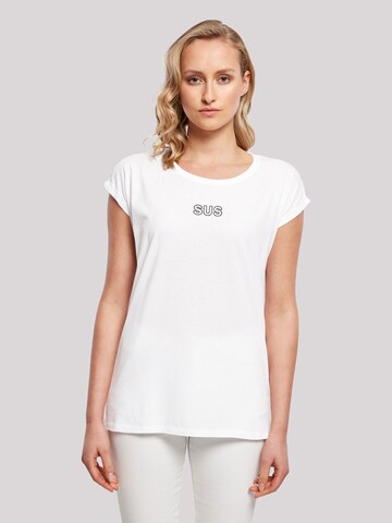 T-shirt 'SUS' F4NT4STIC en blanc : devant