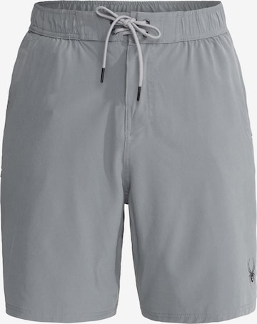 Pantaloncini da bagno di Spyder in grigio: frontale