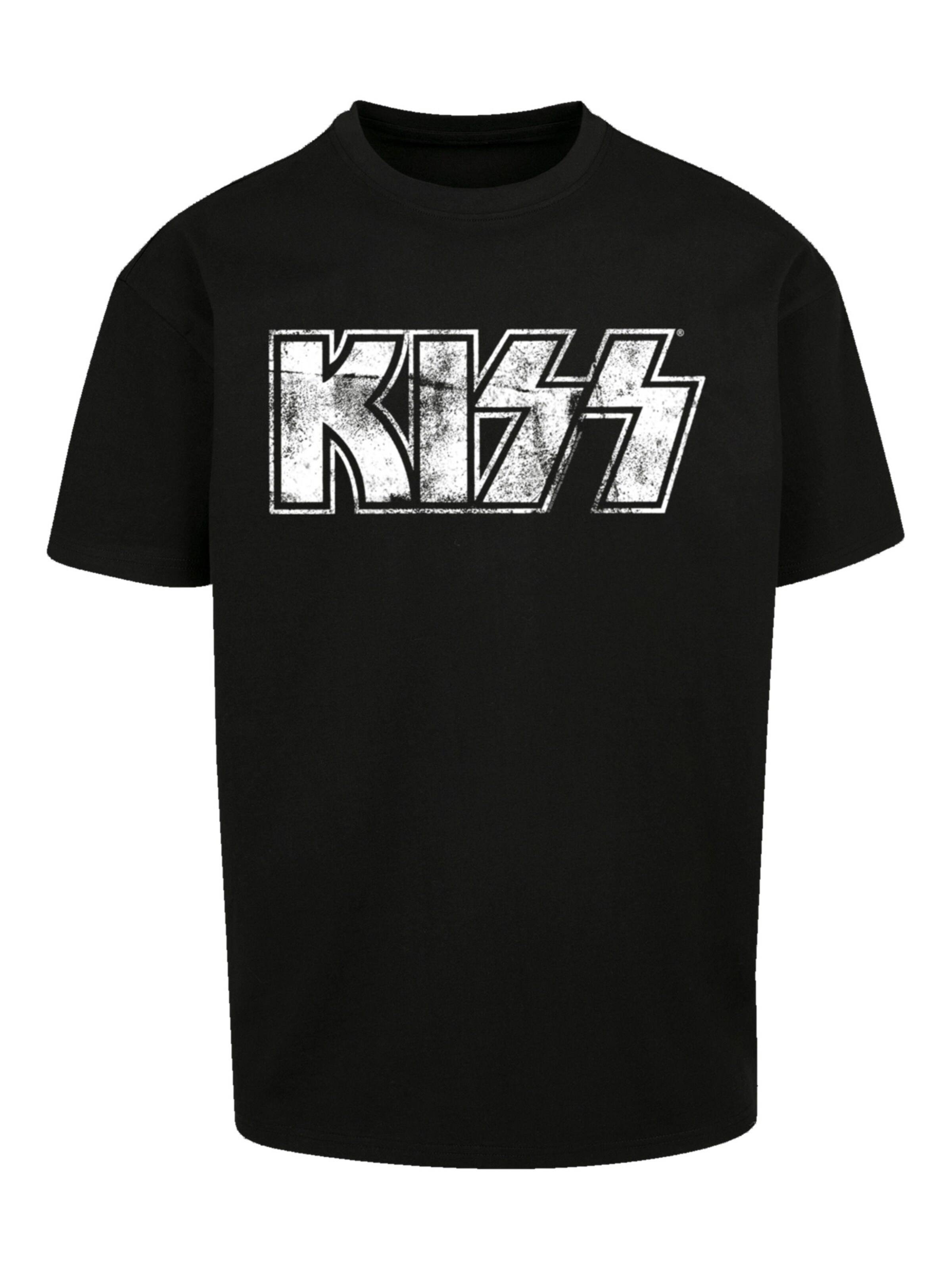 F4NT4STIC Shirt 'Kiss' in Zwart: voorkant