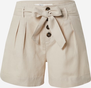 ONLY Pleat-Front Pants 'VIVA' in Beige: front