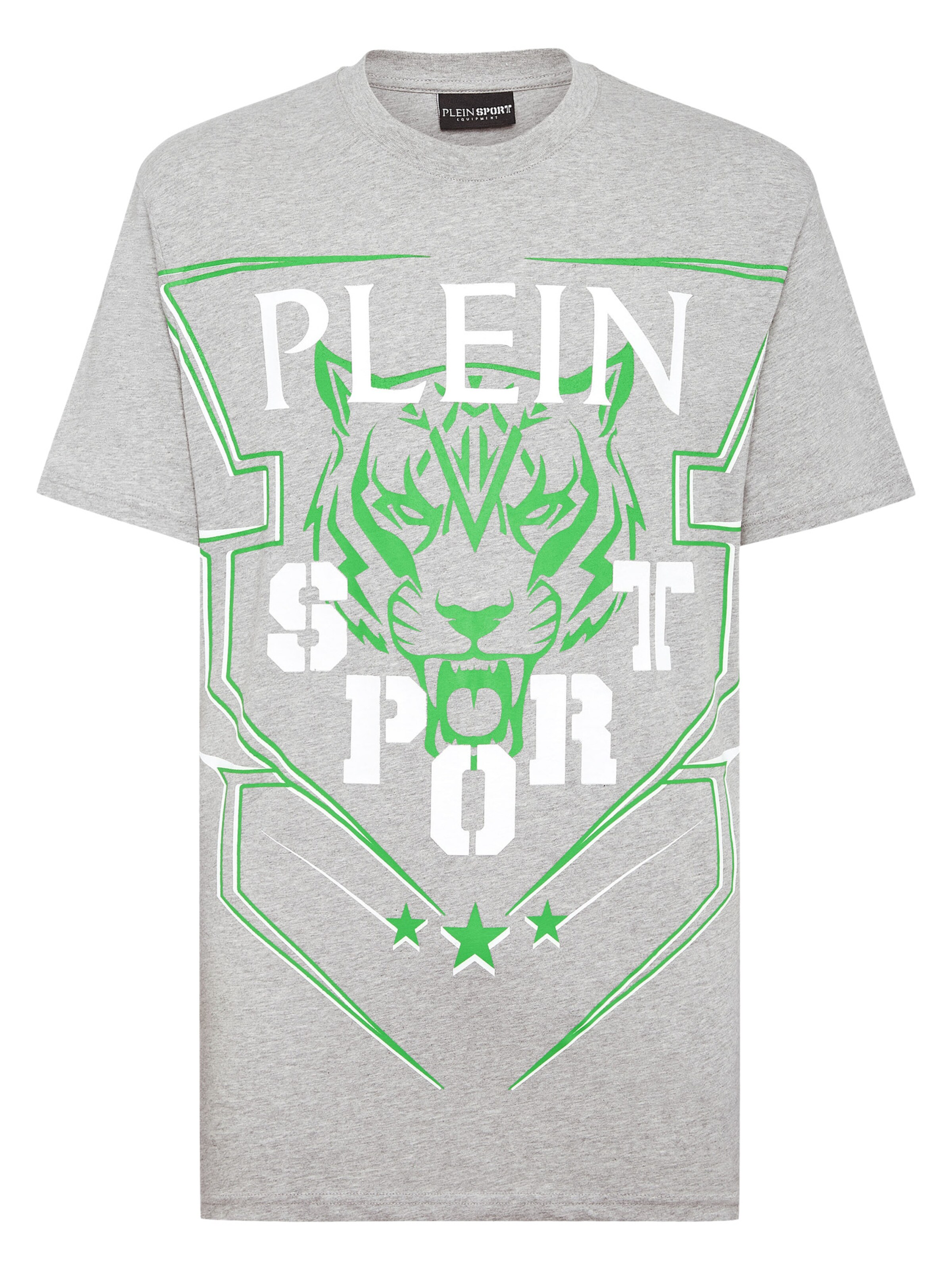 Plein Sport - Camisa 'Tiger' em cinzento: frente